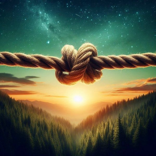 ai generated, rope, forest